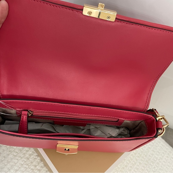 NWT MICHAEL KORS Bradshaw Small Leather Convertible Bag-Lt Berry Sorbet bag - Picture 9 of 10